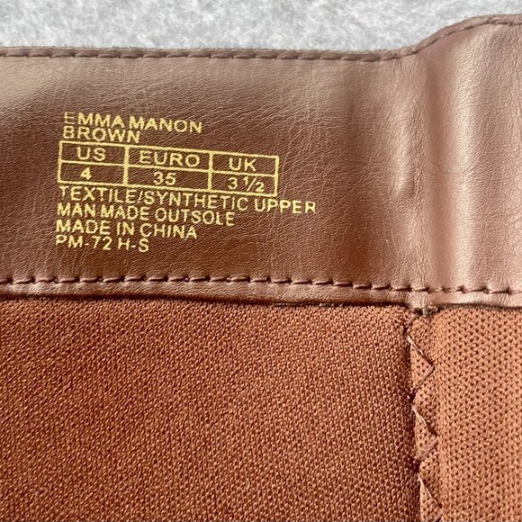 Michael Michael Kors “Emma Manon” Brown Riding Boots – Gold KORS Logo, Women’s 4 - Picture 4 of 10